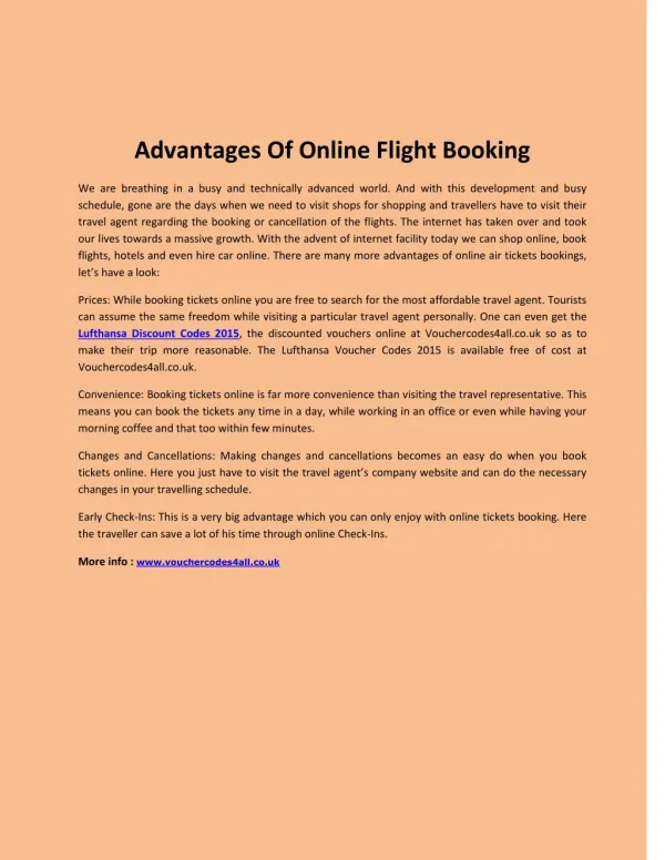 Advantages Of Online Flight Booking