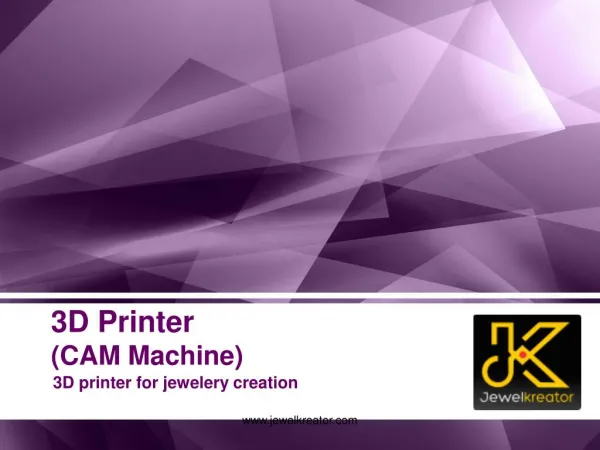 3D printer for jewelery creation