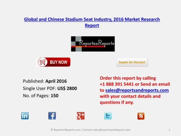 Stadium Seat Market Research and Industry Shares for Global and China 2016-2021
