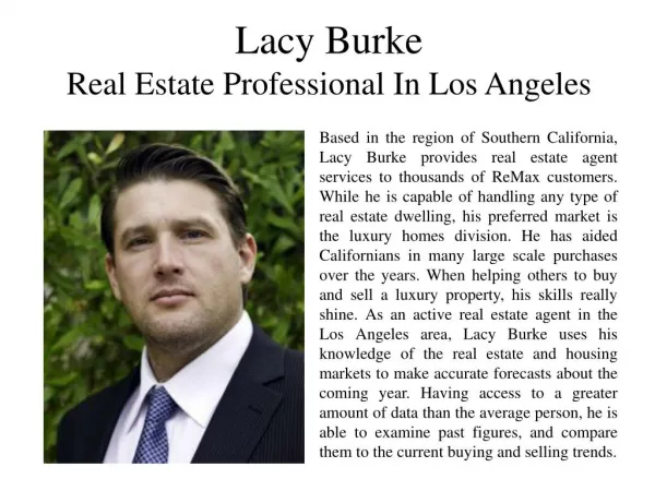 Lacy Burke Real Estate Professional In Los Angeles
