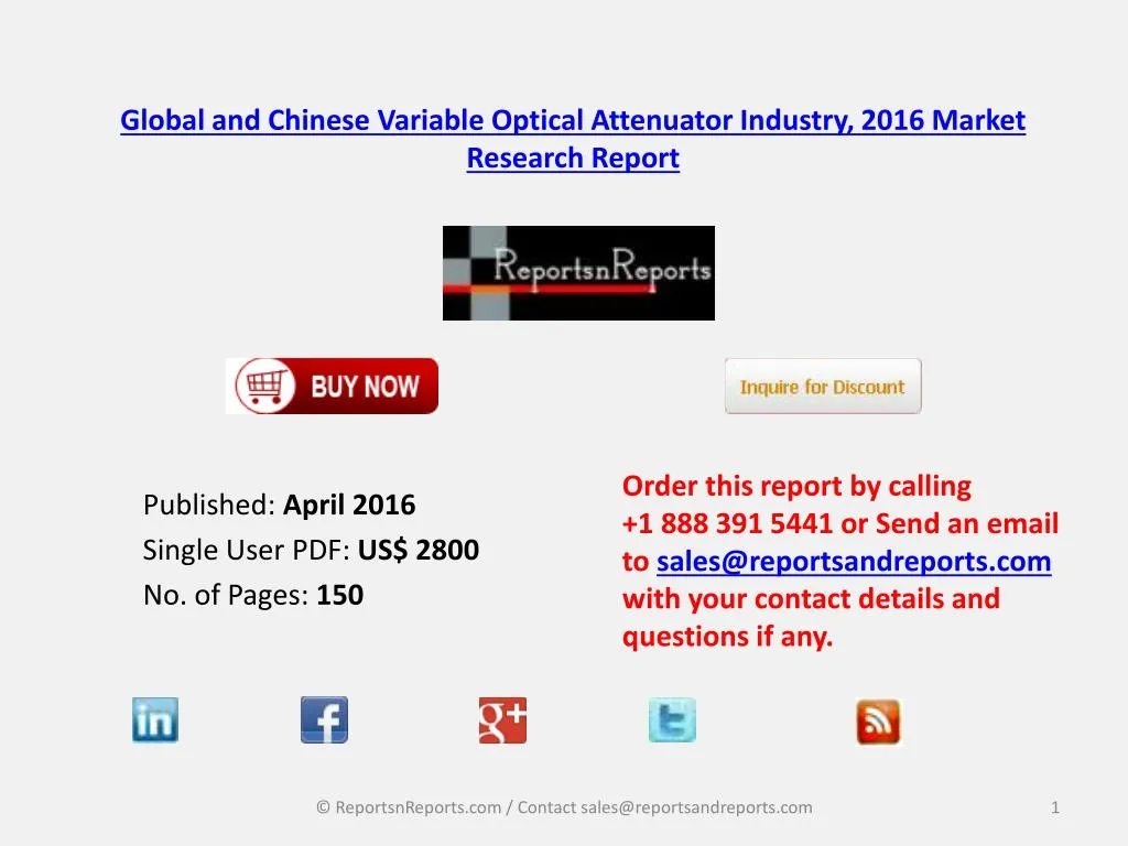 global and chinese variable optical attenuator industry 2016 market research report