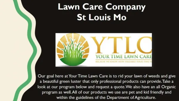 Lawn care company St. Louis Mo