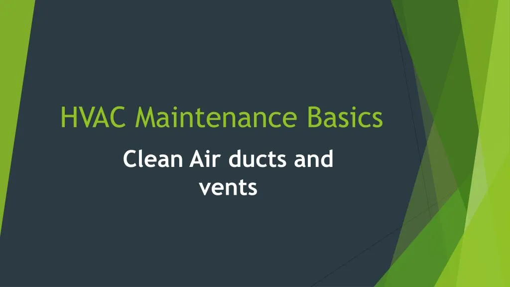 hvac maintenance basics