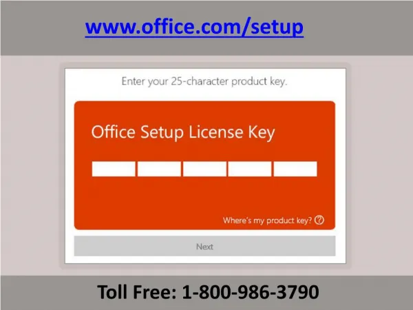 Office Setup Product Key - www.office.com/setup