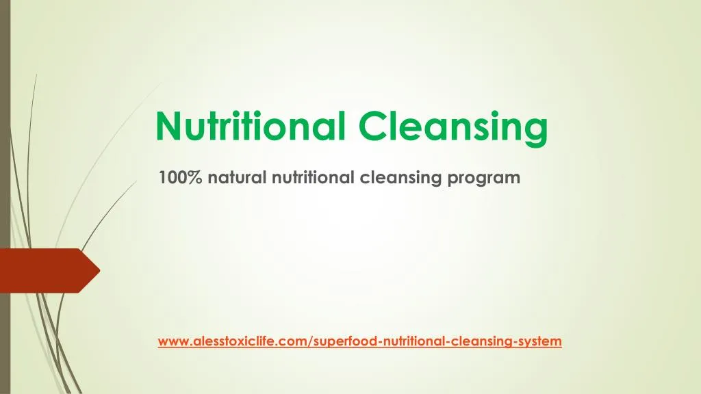 nutritional cleansing