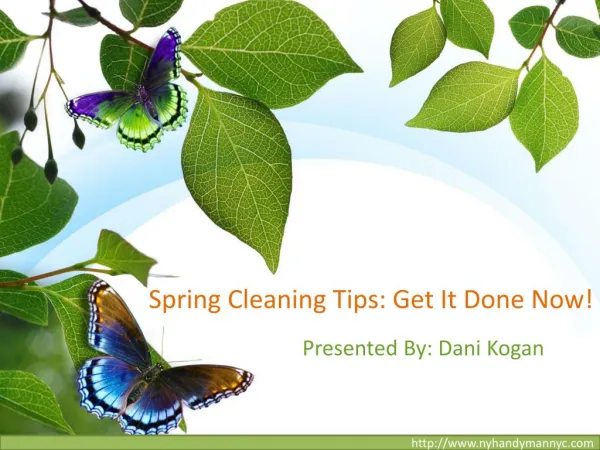 Spring Cleaning Tips: Get It Done Now!