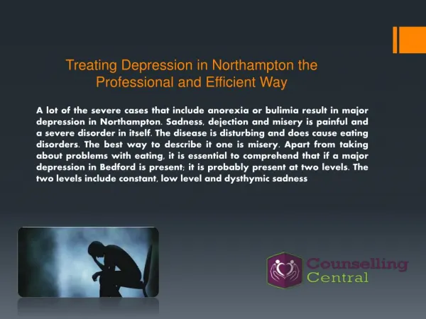 Treating Depression in Northampton the Professional and Efficient Way