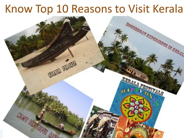 Know top 10 Reasons to Visit Heaven on Earth, Kerala