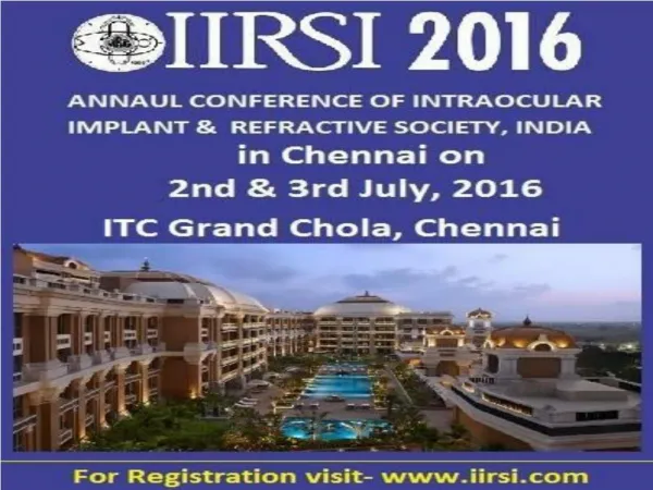 IIRSI conference 2016 Highlights