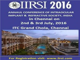 IIRSI conference 2016 Highlights - slide 1