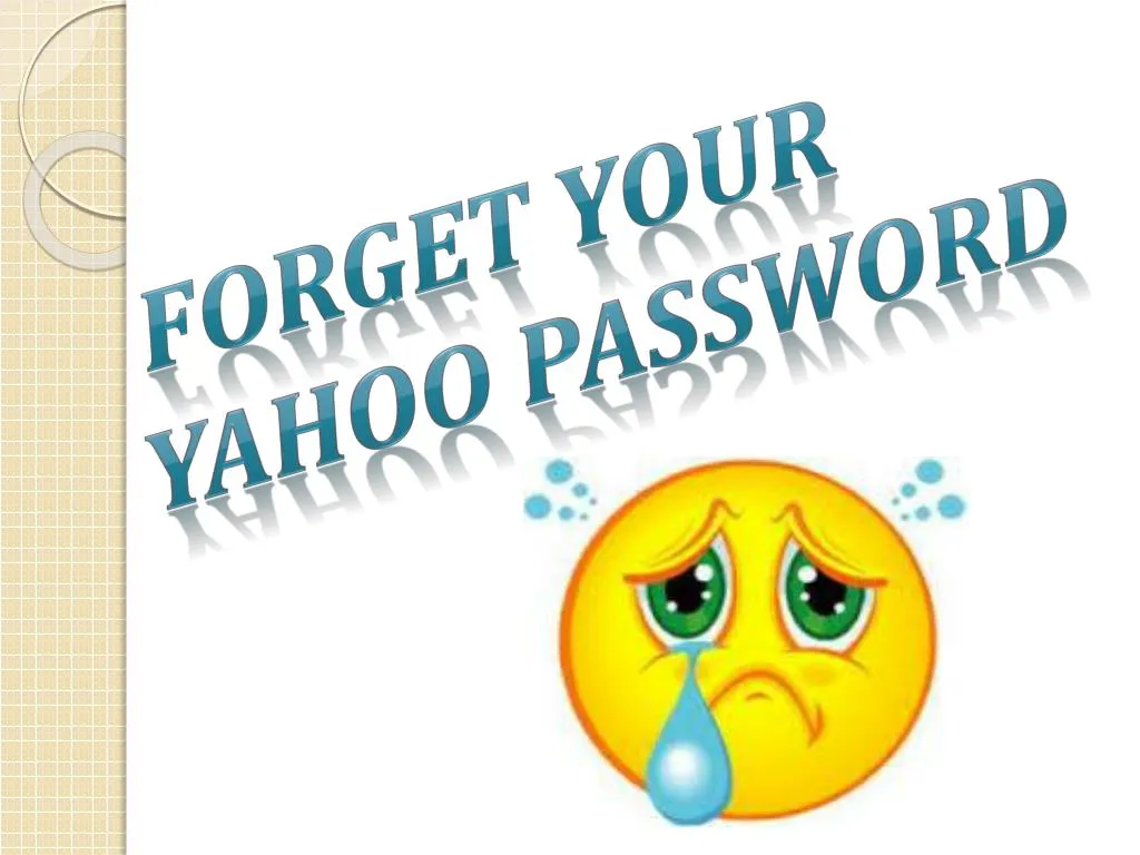 f orget your yahoo password