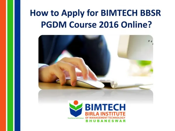 How to Apply for BIMTECH BBSR PGDM Course 2016 Online?