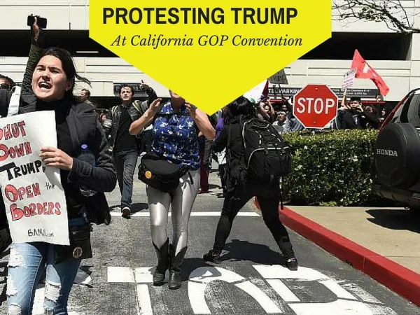 Protesting Trump at California GOP convention