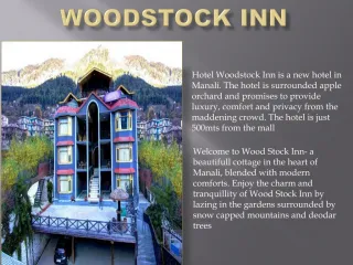 Hotel Woodstock Inn in Manali