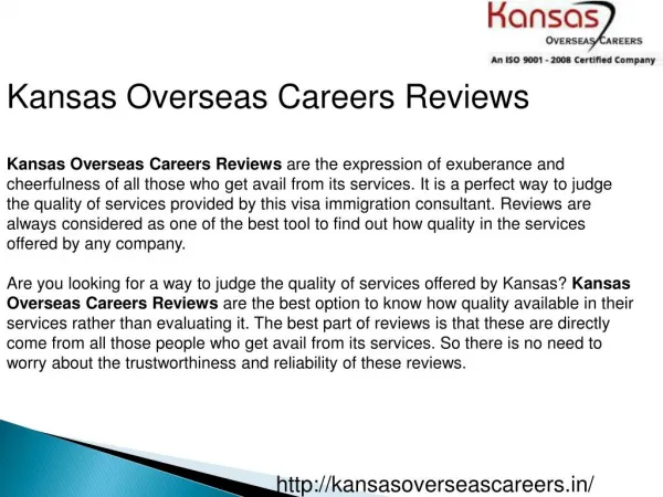 Kansas Overseas Careers Reviews