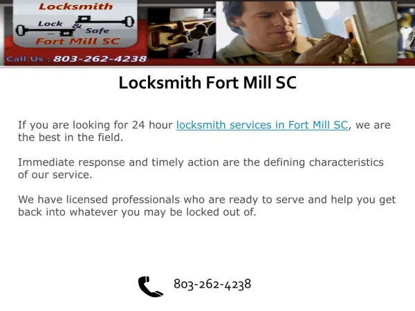 Locksmith Fort Mill SC