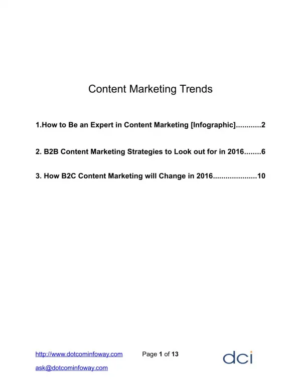 Content Marketing Trends for Business Growth