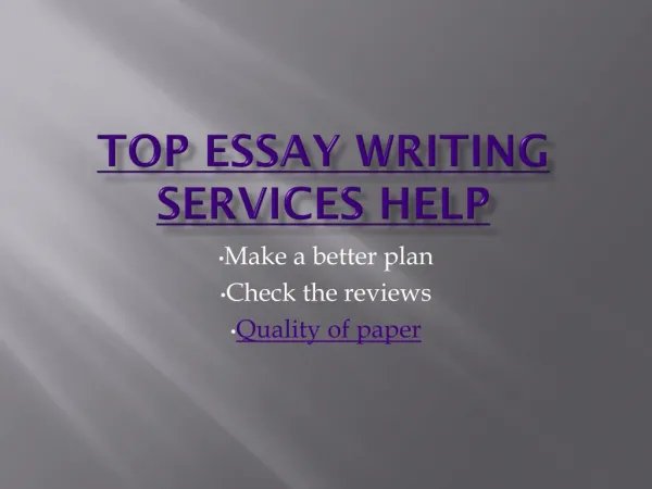 The best choice of top essay writing services