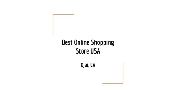 Best Online Shopping Store USA