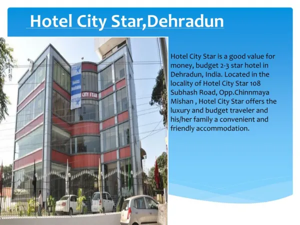 Book Hotel City Star Dehradun online