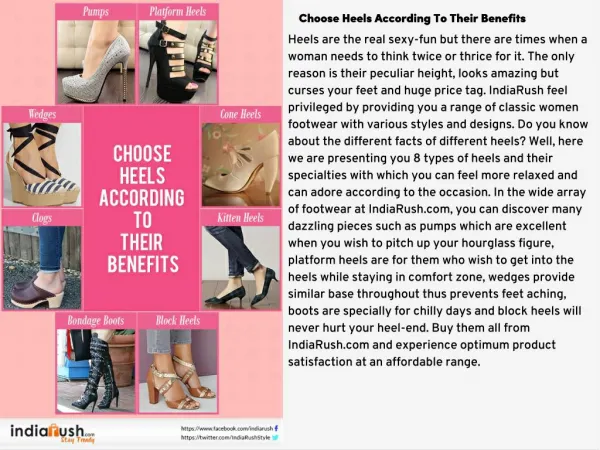 Choose Heels According To Their Benefits
