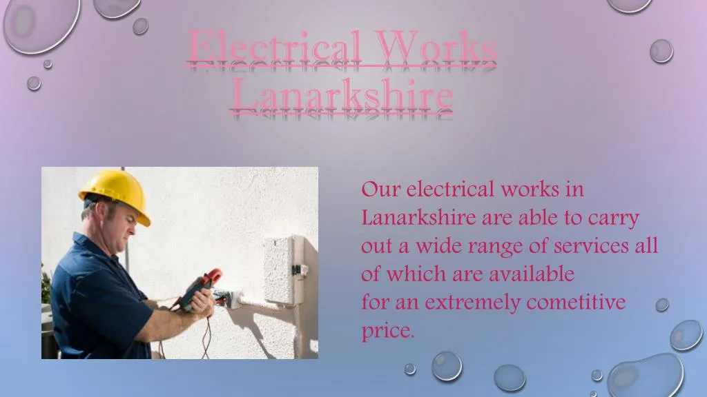electrical works lanarkshire