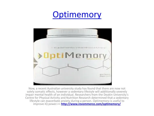 Become Sharper And Smarter With Optimemory