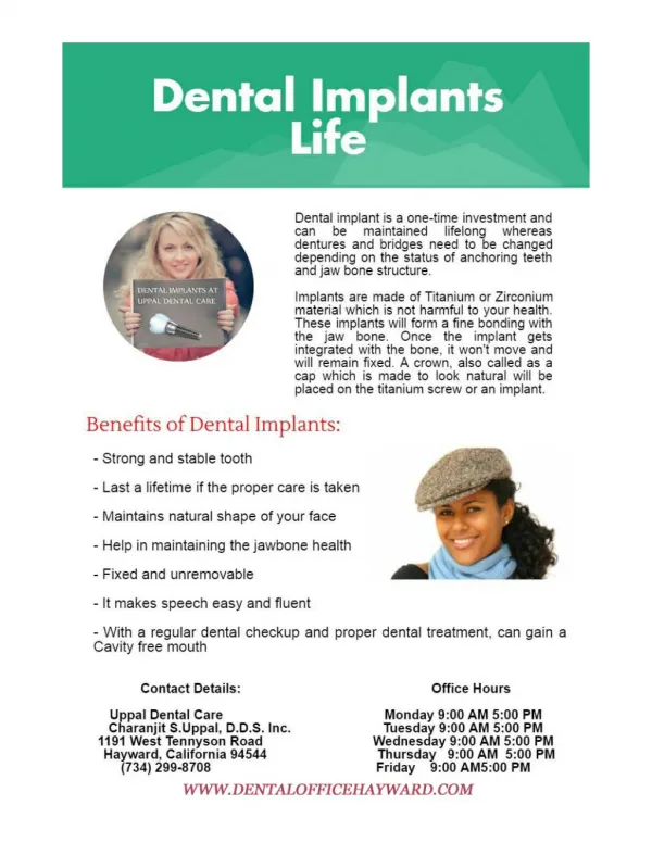 Dental Implant in Hayward by Implant Dentist Dr. Uppal