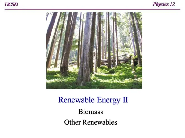 Renewable Energy II