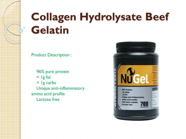 Best Beef Gelatin Collagen Hydrolysate