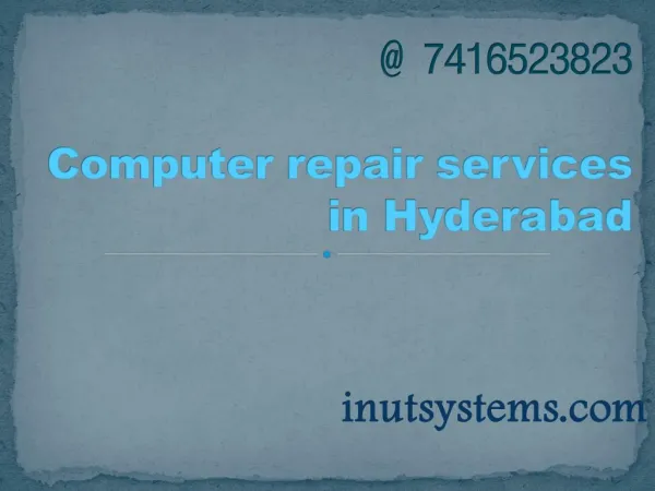 computer repair services in hyderabad