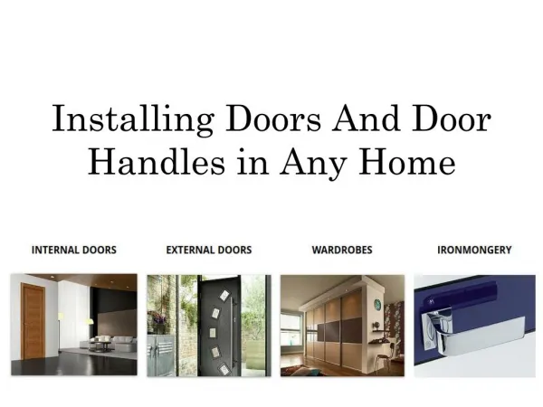 Installing Doors And Door Handles in Any Home