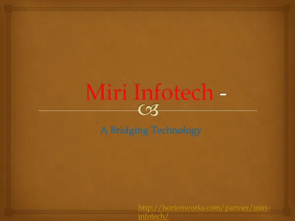 Miri Infotech - A Briding Technology service Provider