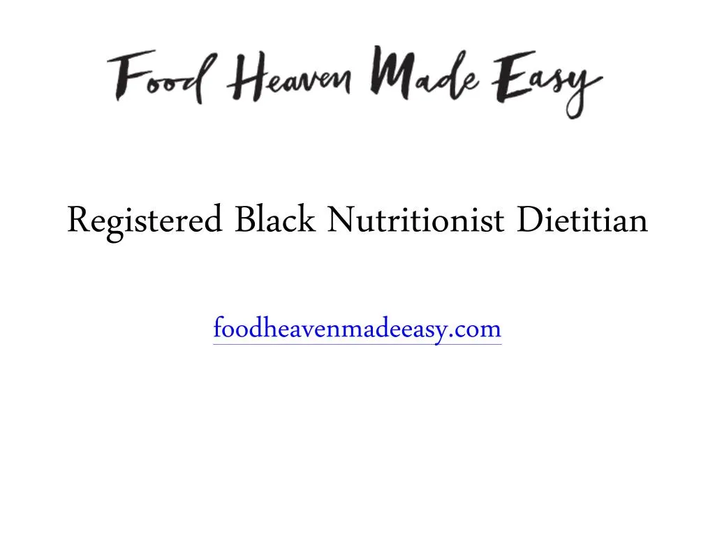 registered black nutritionist dietitian