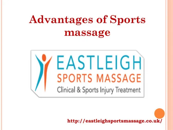 Advantages of Sports massage