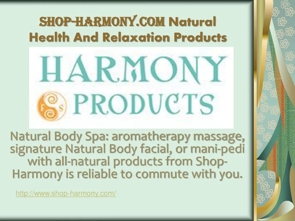 shop harmony com natural health and relaxation products