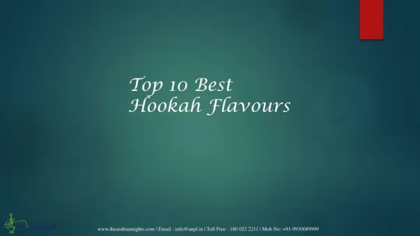 Top 10 Best Hookah Flavours