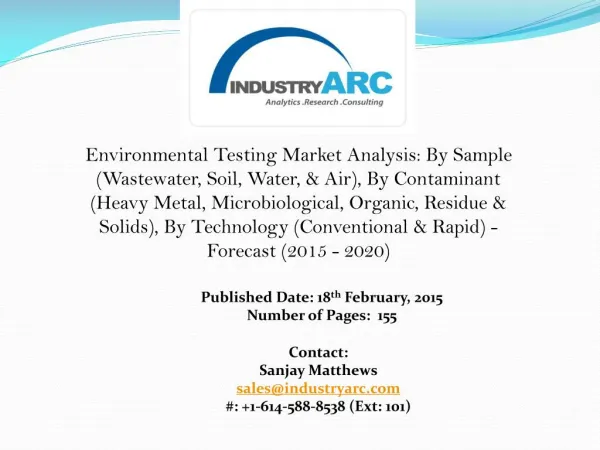 Environmental Testing Market: Environmental lab water safe to drink, tests confirm.