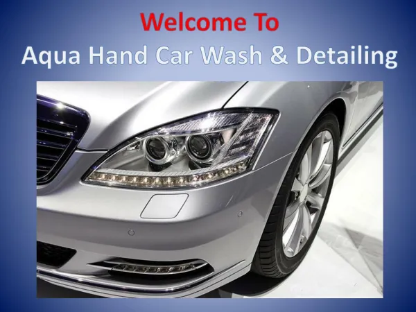 Hand Car Wash & Detailing - Adelaide