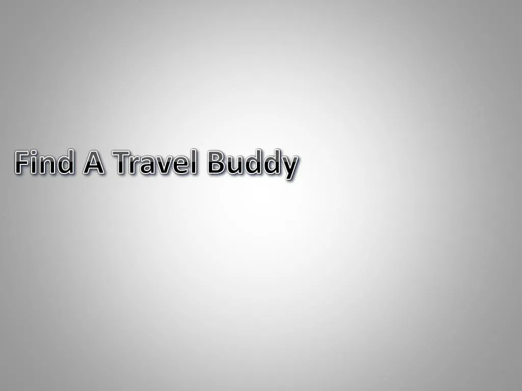 find a travel buddy