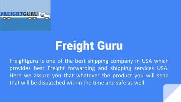 Best Freight shippers usa