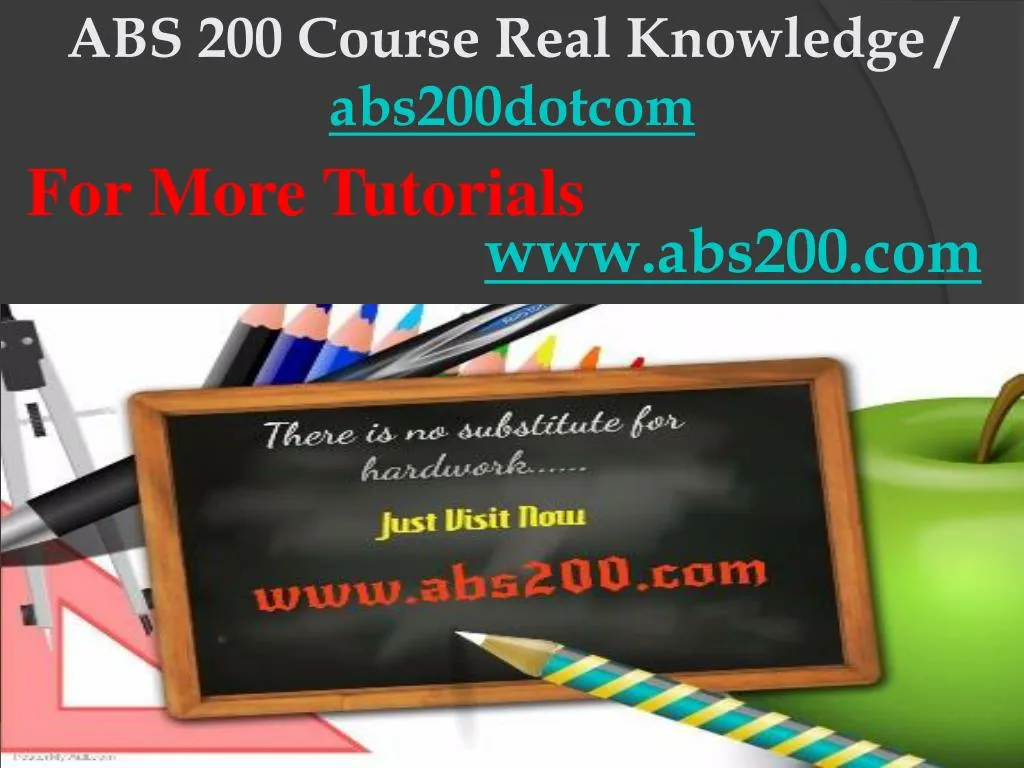 abs 200 course real knowledge abs200dotcom