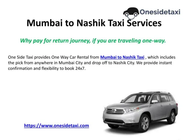 Mumbai to Nashik Taxi Service
