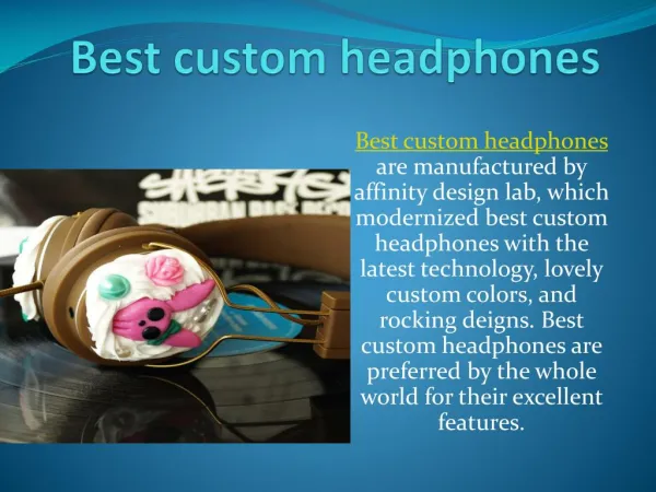 Promotional headphones