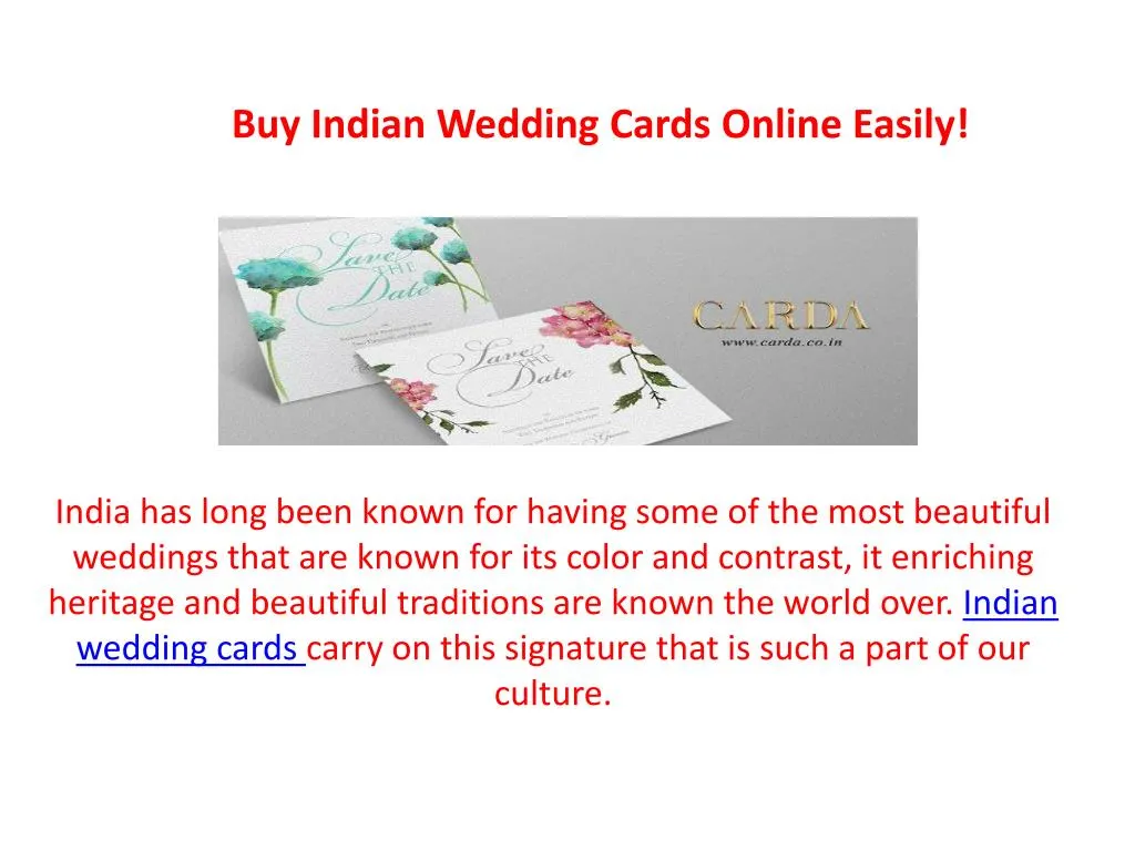 buy indian wedding cards online easily