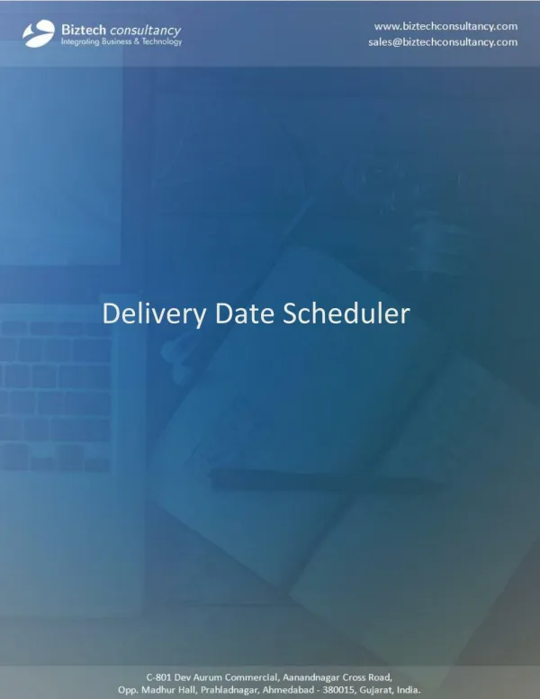 Magento Delivery Date Scheduler Extension | Schedule Delivery Time & Date