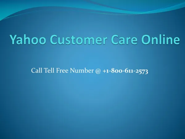 Yahoo Customer Care Support