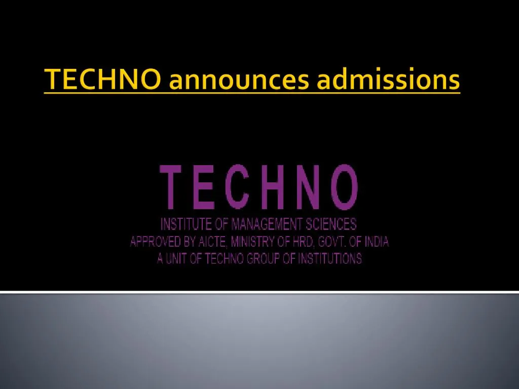 techno announces admissions