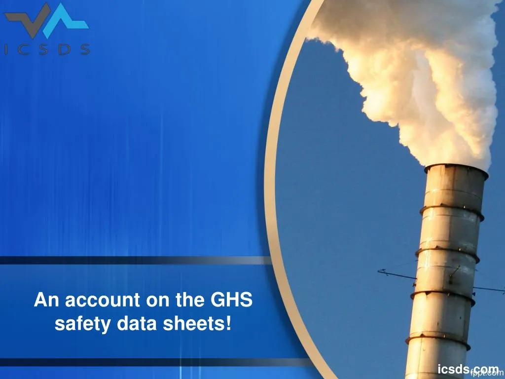 an account on the ghs safety data sheets