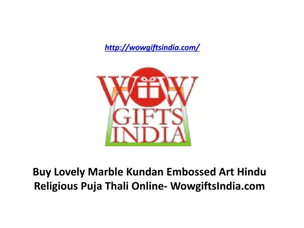 Buy Lovely Marble Kundan Embossed Art Hindu Religious Puja Thali Online- WowgiftsIndia.com